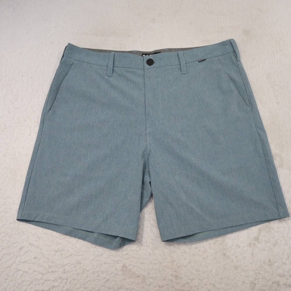Hurley Phantom Hybrid Shorts Mens 34 Blue Heathered Stretch Walking Casual 8"